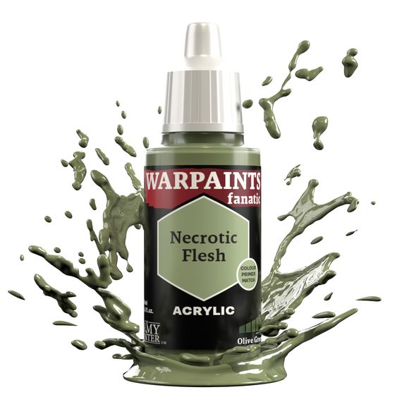 Warpaints Fanatic paints are an easy to use, high-quality acrylic paint with unsurpassed coverage and intense pigmentation. It is set in a premium resin base with proprietary stabilizers, making it possible to thin it down to extreme levels while retaining pigment dispersion.
Each paint is part of a Flexible Colour Triad System: a segment, or family, of paint colours that are made using the same root colour. Inside each Flexible Colour Triad are six colours that range from dark to light with a consistent hu