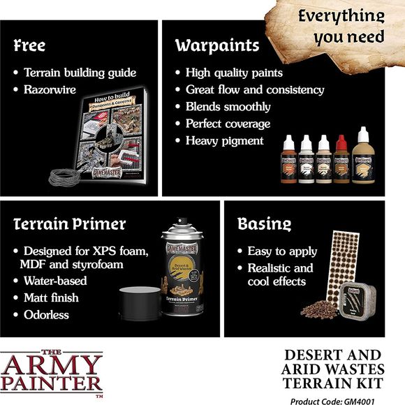 Army Painter Gamemaster: Desert & Arid Wastes Terrain Kit Starter Set | Galactic Toys & Collectibles
