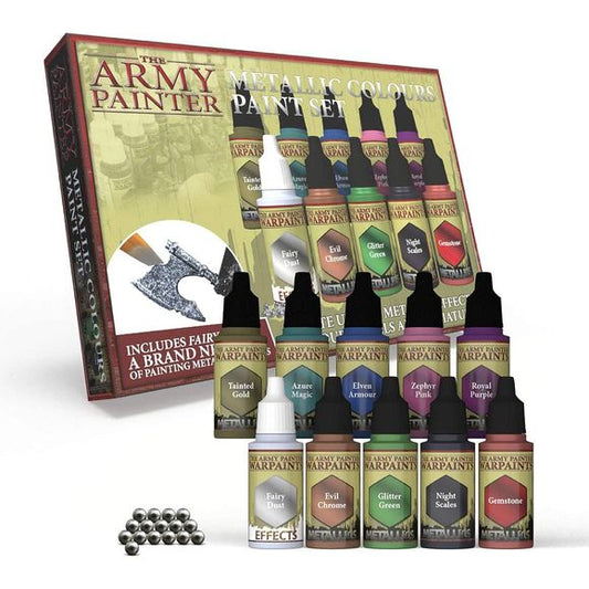 Army Painter Metallics Paint Set - 10 Metallic 18ml War Paint Bottles | Galactic Toys & Collectibles