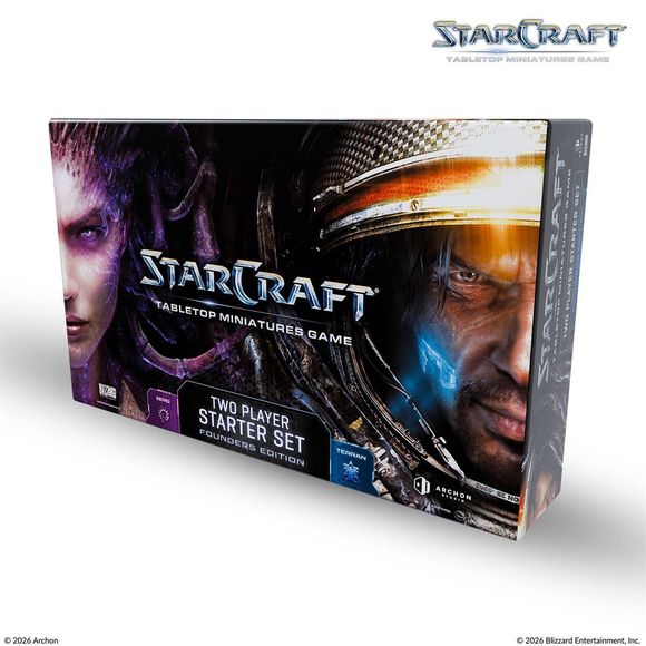 Relive one of StarCraft's most iconic conflicts, this time on your tabletop! This two player starter set lets one side take control of the endless Zerg swarm with Kerrigan - the Queen of Blades at the helm, while the other side plays as the adaptive Terrans, with rebel leader Jim Raynor in control. Build your army and fight for control over key objectives, as every action leaves lasting consequences for the future of the Koprulu sector!

Contains:

1x Cloth Playmat (60"x36")

Terran Miniatures

     - 12x M