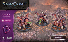 Durable and tricky, Roaches are the perfect unit to break through with, or find ways around an enemy through their burrowing abilities. This kit also includes evolution variants in the form of the Vile Roach and the Corpser.

 All elements come unpainted and unassembled and may require trimming and cleaning before assembly.

Contains: - 3x Roach miniatures
- 3 x Roachling miniatures
- 3x 32mm
- 3x 50mm
- 5x Cards
- 1x Assembly Manual