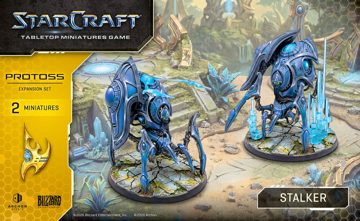 The fall of Aiur showed the Nerazim that more than stealth was required to defeat the zerg, and thus they developed the Stalker - a war machine controlled by the shadow-esence of a Dark Templar warrior fused into a metal body. This ranged strider also posseses the ability to displace itself and reappear elsewhere, making them ideal at ambushing or generally engaging only on their terms.

 All elements come unpainted and unassembled and may require trimming and cleaning before assembly.
Contains: - 2x Stalke
