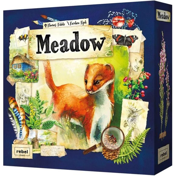 Meadow is a board game in which players take the role of wanderers watching nature. Equipped with a map, they stroll through the picturesque surroundings, looking for inspiration and capturing breathtaking views. Players are driven by passion and curiosity, but also by competition for the title of the keenest nature observer! It will be awarded to whoever scores the most points from the observed species of animals and plants, landscapes and souvenirs collected from the hike. Competition continues by the fir