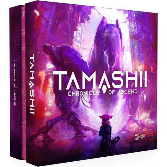 Tamashii, a cyberpunk adventure board game, immerses players in a post-apocalyptic world where survival and achieving objectives require navigating both a physical realm filled with merciless humans and a virtual world plagued by vicious viruses. In the physical realm, players explore a modular city map to find new locations, battle adversaries, and secure critical information. In the game's virtual world, players hack opponents, gain bonuses, and solve sequences for one-time advantages. With diverse scenar