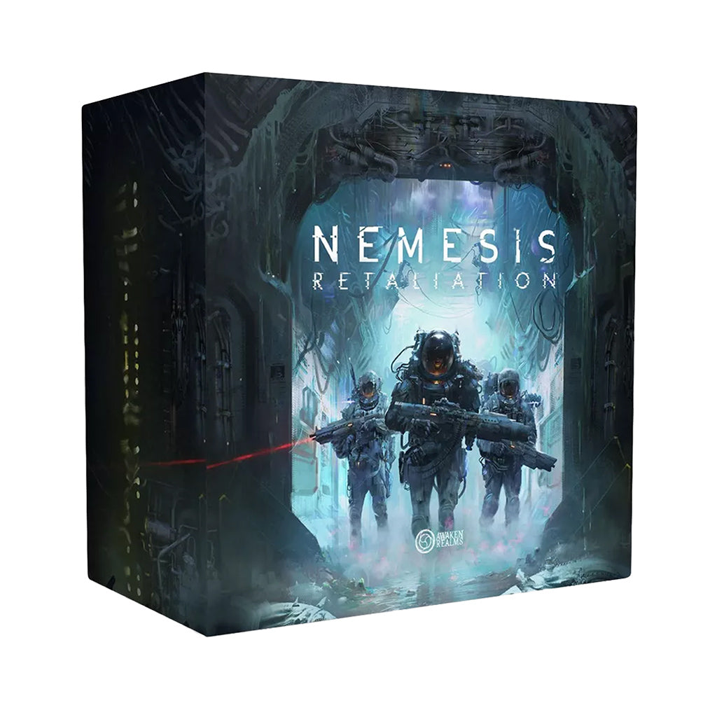 Nemesis: Retaliation is the third installment of the Nemesis horror board game series. Like the first two, it is designed as a standalone game. This time, players take on the roles of highly trained marines, entering the alien nest with strict orders and the most advanced tools available. But will they be well-prepared enough to face the unrelenting horde that awaits them? 

In Nemesis: Retaliation, players must survive against overwhelming odds and the possibility of betrayal at every step. Some of the new