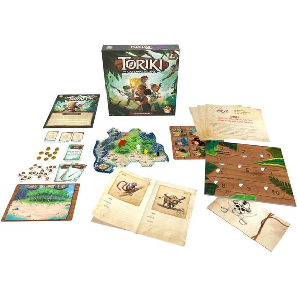 Toriki: The Castaway Island is a cooperative family game of adventure, exploration, and survival. Using Scan Play technology to mix digital elements with a traditional board game it offers an immersive, interative experience enriched with beautifully illustrated components. Search the island for resources, craft new tools, discover species unknown to science and name them! But most of all, secure your survival and find a way to return home