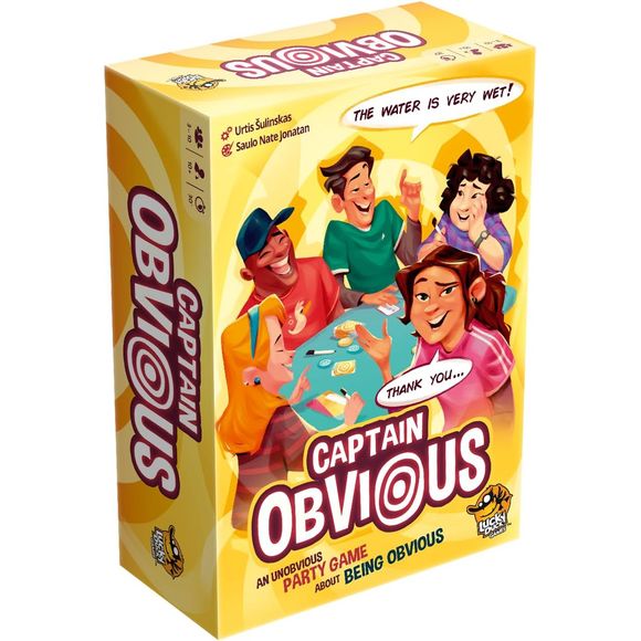 Captain Obvious is a competitive party game where players are rewarded for being as obvious as possible. Write sentences that are so apparent even a missing word doesn’t confuse the other players. Earn the title of Captain Obvious!

FUN COMPETITIVE PARTY GAME: In Captain Obvious, players compete to create the most obvious sentences possible, earning points by being the least confusing—even with a missing word!
FULLY COMPETITIVE, NOT COOPERATIVE: Unlike most party word games, Captain Obvious is fully competi