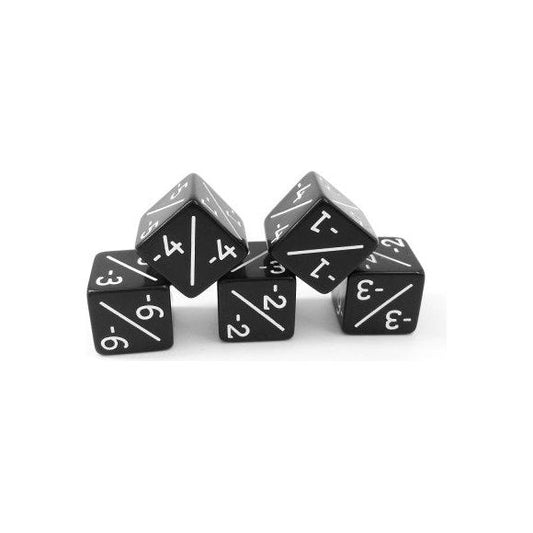 5x Negative Dice Counters Black -1/-1 for Magic: The Gathering / CCG MTG | Galactic Toys & Collectibles