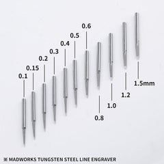 Madworks TS040 Tungsten Steel Panel Line Engraver Scriber .4 Chisel 0.4mm | Galactic Toys & Collectibles