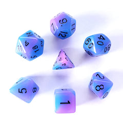 Galactic Dice HD Dice Sets - Blue & Purple (Glow-in-the-Dark) Set of 7 Dice | Galactic Toys & Collectibles