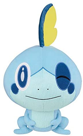 Pokemon 2020 Banpresto UFO game catcher prize Sobble large stuffed plush. This plush was never sold in any store, Pokemon Center, or any other location. It was only given out as a prize in the UFO game catcher machines that are in video arcades or game centers throughout Japan, in Spring of 2020. The UFO game catcher machines are like a crane that you have to pick up the plush and drop it in the hole in order to win it. Very very difficult to win. The UFO catcher prize plush has many different characters, b