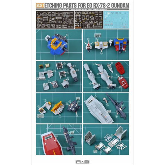 Madworks AW9 S21 Photo-Etch Metal Parts for RX-78-02 Entry Grade 1/144 Model Kit | Galactic Toys & Collectibles