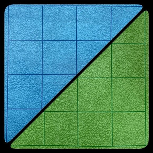 Chessex Reversible Battlemat: 1" Blue/Green Squares (23.5" x 26") | Galactic Toys & Collectibles