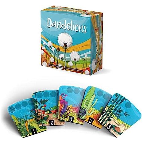 Dandelions - Board Game - Roll-and-Move - Area Majority - 2-3 Players - 15 Minutes Play Time | Galactic Toys & Collectibles