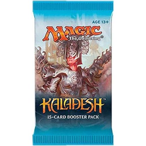 Welcome to Magic The Gathering's planet Kaladesh, Chandra's original homeworld, where machines, devices, automations & artifact creatures rule! Natural mages are rare and fire magic is outlawed. Fueld by aether, these artifact can beautiful or deadly, with always the Consul watching. Each booster pack contains 15 random cards from the master set.