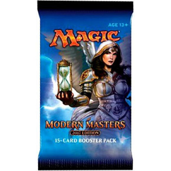 Modern Masters 2017 Edition takes players back to some of the most remarkable sets from recent history, representing everything from Eighth Edition through Magic 2014 - including trips through Innistrad and Return to Ravnica.
Featuring new artwork on a number of cards, every card in Modern Masters 2017 Edition can be added to your favorite Modern-format decks. But first, enjoy a fresh Limited experience that combines some of Magic's most iconic cards in new ways.
This box of Modern Masters 2017 Edition co