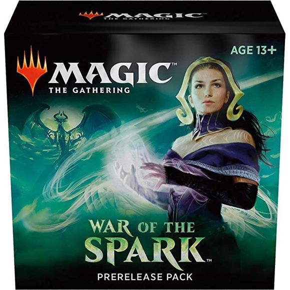 Magic The Gathering: War of the Spark Prerelease Pack (Promo + 6 Boosters + d20 Spindown Counter) Kit | Galactic Toys & Collectibles