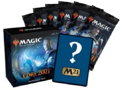 6 booster packs, 1 foil promo card, 1 dice, 1 MTG Arena code card per kit.