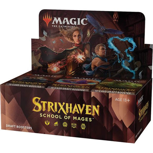 Magic The Gathering Strixhaven Draft Booster Box | 36 Packs (540 Magic Cards) | Galactic Toys & Collectibles