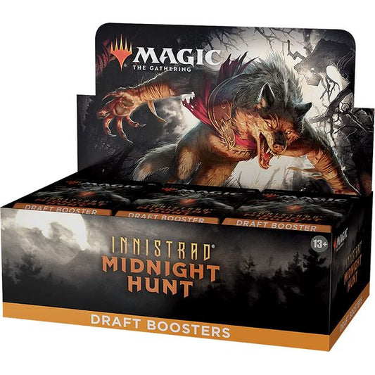 Magic: The Gathering Innistrad: Midnight Hunt Draft Booster Box | 36 Packs (540 Magic Cards) | Galactic Toys & Collectibles