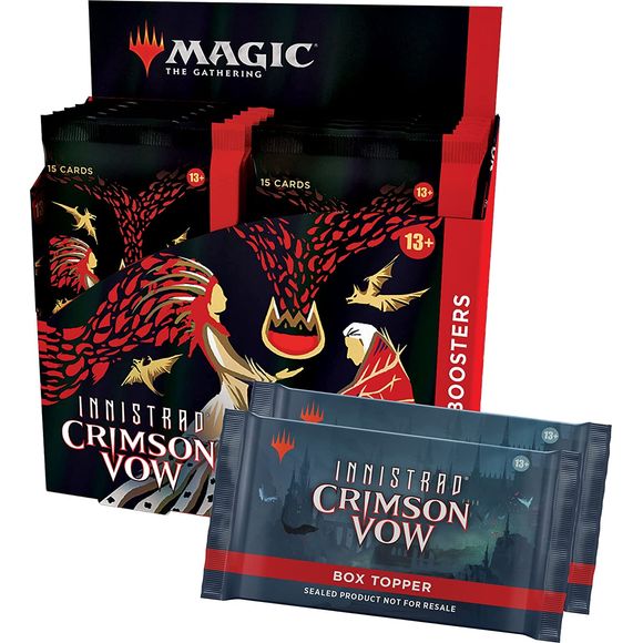 Magic: The Gathering Innistrad: Crimson Vow Collector Booster Box | 12 Packs + 2 Dracula Box Toppers (182 Magic Cards) | Galactic Toys & Collectibles
