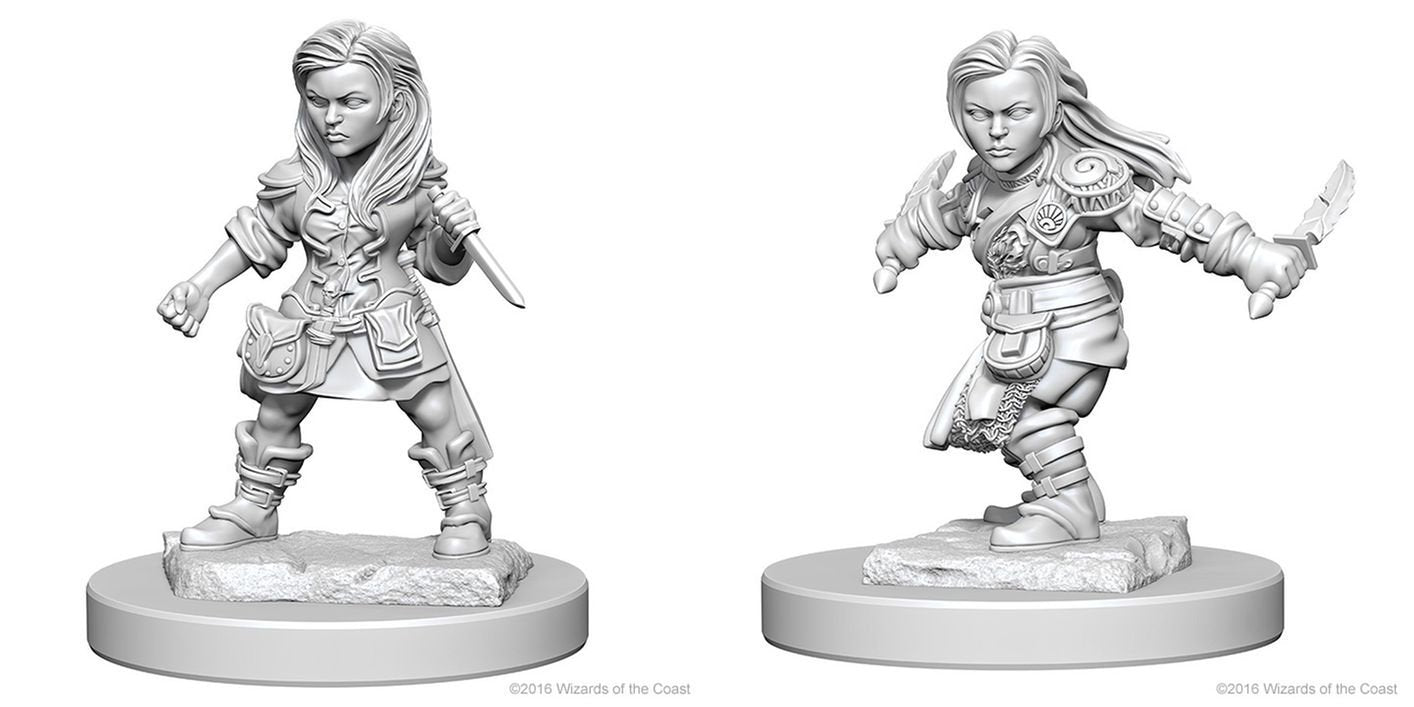 Dungeons & Dragons Nolzur’s Marvelous Miniatures come with highly-detailed figures, pre-primed with Acrylicos Vallejo primer and includes deep cuts for easier painting. The packaging of each different set will display the minis in a visible format.