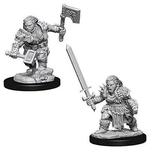 Pathfinder Deep Cuts Unpainted Miniatures: W08 Dwarf Female Barbarian | Galactic Toys & Collectibles
