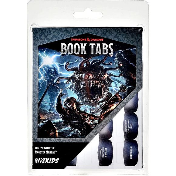 Never lose your place with adhesive book tabs for the Monster Manual. This pack contains 92 acrylic tabs designed to help busy dungeon masters keep track of important creatures like dragons, beholders, and even blank tabs for complete customization. The Monster Manual book tab pack contains the following: 20 Large Tabs, 1x Introduction, 1x Appendix A: Miscellaneous Creatures, 1x Appendix B: Nonplayer Characters, 1x Table: Proficiency Bonus by Challenge Rating, 1x Index, 15 Blank Tabs, and 72 other Small tab