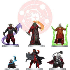 The Red Wizards Faction Pack expands your games of D&D Onslaught with a scheming and nefarious faction comprised of powerful spell casters and their martial allies. The Red Wizards have a number of characters capable of summoning minions like skeletons and shadowy hounds to their aid. Summoned creatures are represented by tokens, but could also be represented with miniatures bought separately from WizKids' D&D miniature lines.