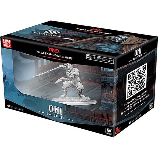 This Oni paint kit is part of the new WizKids Frameworks series of event kits, and is specially designed to help painters of all levels! Includes 12 high-quality paints from Vallejo and 2 paint brushes.