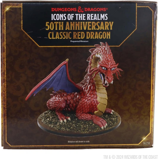 WizKids D&D Icons of The Realms: 50th Anniversary - Classic Red Dragon Boxed Miniature