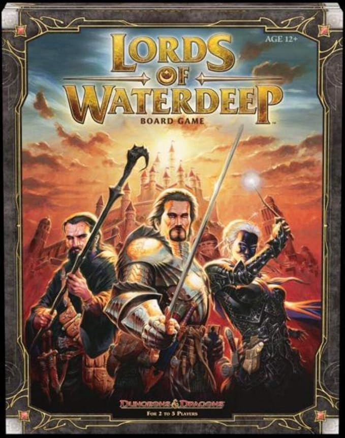 Waterdeep, the City of Splendors—the most resplendent jewel in the Forgotten Realms, and a den of political intrigue and shady back-alley dealings. In this game, the players are powerful lords vying for control of this great city. Its treasures and resources are ripe for the taking, and that which cannot be gained through trickery and negotiation must be taken by force. Lords of Waterdeep is a strategy board game for 2-5 players. You take on the role of one of the masked Lords of Waterdeep, secret rulers of