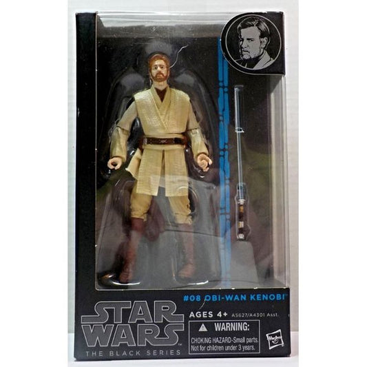 Obi-Wan is forced to battle his friend Anakin Skywalker in a devastating Light saber duel after Anakin turns to the dark side. Re-create the biggest battles and missions in the Star Wars epic with figures from The Black Series! This highly articulated figure is part of Hasbro's first-ever 6-inch Star Wars figure collection. He looks like Obi-Wan Kenobi down to the last detail. His costume and light saber are designed with pinpoint accuracy - it's as if he just walked off the set of the scene where he duels