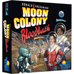 Cities on the moon! This will be humanity’s crowning achievement. At last, no longer bound to the Earth; the moon, a stepping stone to the stars. The rockets are loaded with supplies and colonists; the robots are programmed and ready. Everything has been planned down to the tiniest detail, and there is no chance whatsoever of failure.



To the moon!



This is an engine-building engine-losing tableau game, with a shared deck the players build that makes things happen, many of them bad things that kill peop