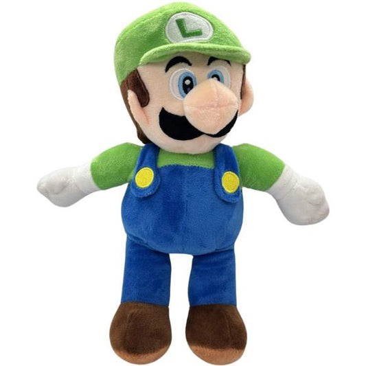 Introducing the Super Mario Bros 'Luigi' 12 inch plush toy character - the perfect addition to any Super Mario fan's collection! This officially licensed plush toy features Luigi in his classic blue and green outfit, complete with his signature cap and mustache.One of the key selling points of this toy is its high-quality craftsmanship. Made from soft, durable materials, this plush toy is perfect for snuggling up with or displaying proudly on a shelf. Its 12-inch size makes it the perfect size for both play