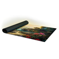 33 1/2" (85cm) x 21 1/2" (55cm) art print neoprene gaming surface for two players.