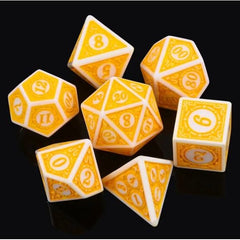 Galactic Dice Acrylic HD Dice Sets - The Magic (Gold) Set of 7 Dice