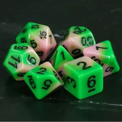 Galactic Dice Premium Dice Sets - Dream Spring Acrylic Set of 7 Dice