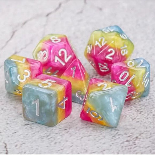 Galactic Dice Premium Dice Sets - Fantasy Castle Acrylic Set of 7 Dice