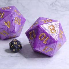 Galactic Dice Acrylic 55mm Titan D20 - Purple Pearl