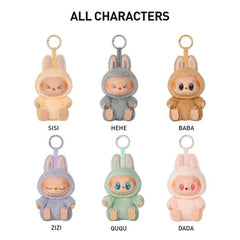 POP MART Labubu V2 Have A Seat The Monsters BABA Plush Keychain AUTHENTIC