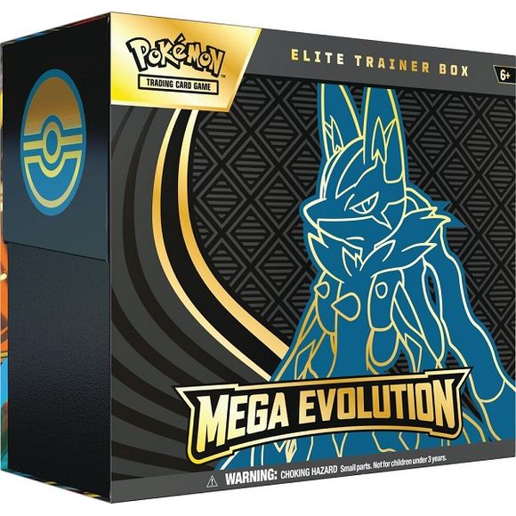 Step into battle with the power of Mega Lucario! This exclusive Elite Trainer Box includes 9 Pokémon TCG: Mega Evolution booster packs, a stunning full-art promo card featuring Riolu, Mega Lucario–themed card sleeves, dice, condition markers, and a sturdy collector’s box to keep your gear organized. This is the Mega Lucario version (not Mega Gardevoir), perfect for players and collectors seeking Steel-type strength.