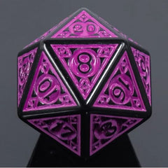 Galactic Dice Acrylic HD Dice Sets - Magic Flame (Purple) Set of 7 Dice