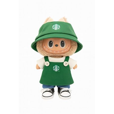 Includes hat, apron, shorts, shirt and shoes for your favorite Labubu. Have a Latte and relax with your monster buddy! Customize and accessorize yours today! Labubu not included.