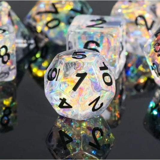 Galactic Dice Premium Dice Sets - Icy Queen Acrylic Set of 7 Dice