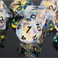 Galactic Dice Premium Dice Sets - Icy Queen Acrylic Set of 7 Dice