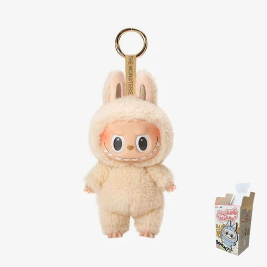 POP MART Labubu V1 Exciting Macaron The Monsters Series Soymilk Plush. Authentic product, the packaging has been opened to verify contents - and will ship with the original box, and all included materials.  Authenticity QR code has NOT been redeemed yet, and buyer will be able to redeem to verify authenticity.  Finish your collection of Labubu's today!