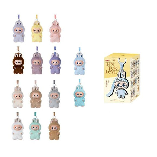 POP MART  Labubu V4 The Monsters Pin For Love Plush Pendant Blind Box (A-M - 1 Blind Box). This is for 1 Random Blind box! Authenticity QR code has NOT been redeemed yet, and buyer will be able to redeem to verify authenticity.  Finish your collection of Labubu's today!