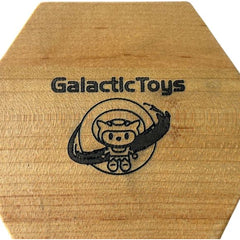 Galactic Toys Hexagonal Wooden Dice Tray - Figured Maple