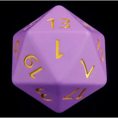 Jumbo Acrylic D20 dice for board games.